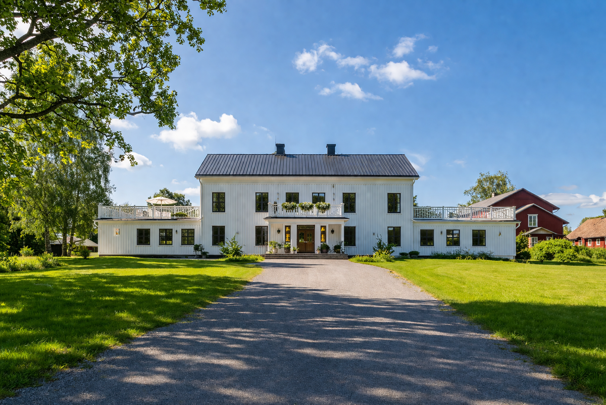Ulvsby Herrgård utanför Sunne, dubbelrum med frukost